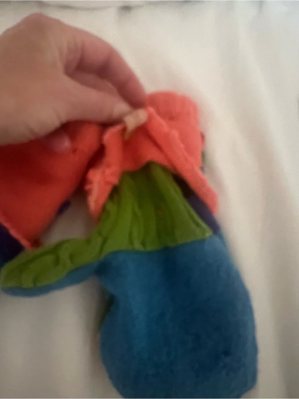 New hamdmade from recycled sweaters Colorful Striped Mittens -